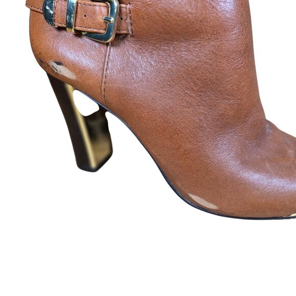 Louise et Cie Warren Boots Vince Camuto Brown Leather 3" Heeled Size 6 B - Picture 8 of 11